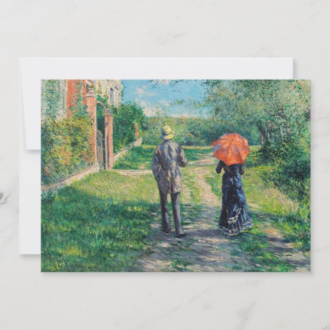 Carte De Remerciements Gustave Caillebotte - Le chemin vers le haut (Devant)