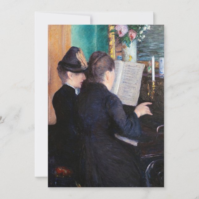 Carte De Remerciements Gustave Caillebotte - Leçon de piano (Devant)