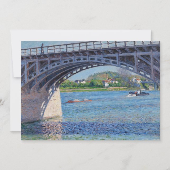 Carte De Remerciements Gustave Caillebotte - Pont à Argenteuil & Seine (Devant)
