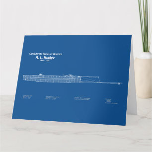 Carte De Remerciements H. L. Hunley - Plan directeur des navires