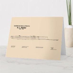 Carte De Remerciements H. L. Hunley - Plan directeur des navires SD