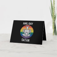 Hail Gay Satan Funny Goth Gothique Goat LGBTQ