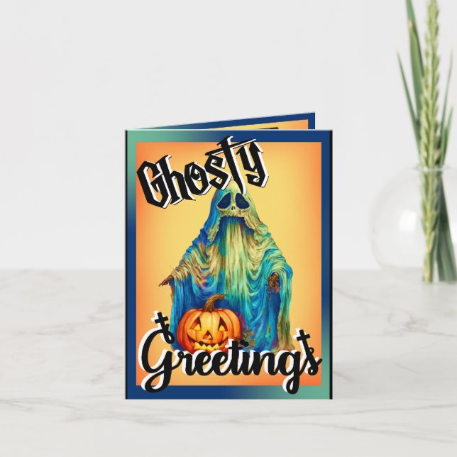 Carte De Remerciements Halloween Funny Retro (Devant)