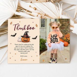 Carte De Remerciements Halloween Ghost Spooky Birthday Party Photo