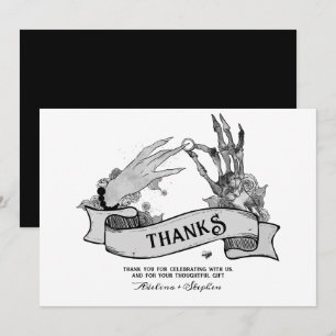 Carte De Remerciements Halloween Gothic Til Death Do Us Mariage du parti