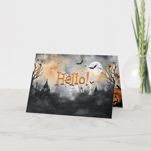 Carte De Remerciements Halloween Soyez en sécurité (Devant)