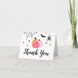 Carte De Remerciements Halloween Spooktacular Fille Anniversaire Rose Cit