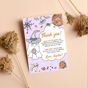 Carte De Remerciements Halloween Super Cute Ghost fête d'anniversaire