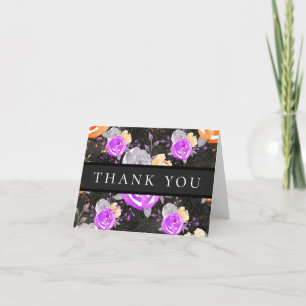 Carte De Remerciements Halloween Un Petit Boo Vintage Baby shower Floral