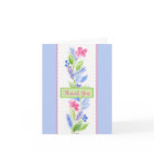 Hand Painted Watercolor Floral THANK YOU Blue