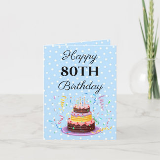 Carte De Remerciements Happy 80th Birthday