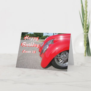 Carte De Remerciements Happy Birth Day Sweet 16