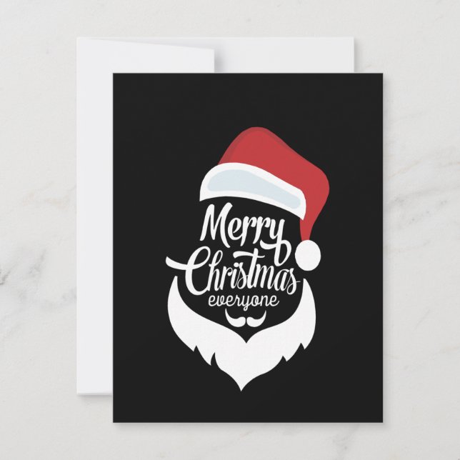 Carte De Remerciements Happy Christmas | Santa Claus Say Merry Christmas (Devant)
