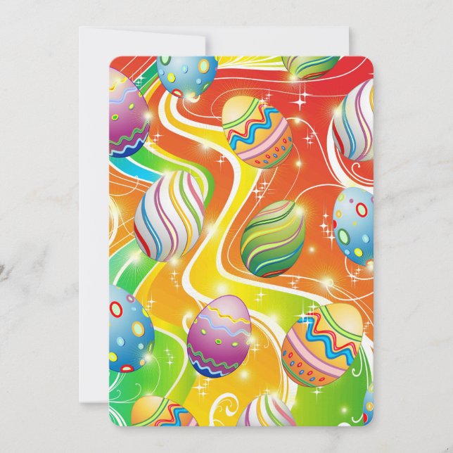 Carte De Remerciements Happy Easter Eggs Festive Pattern (Devant)