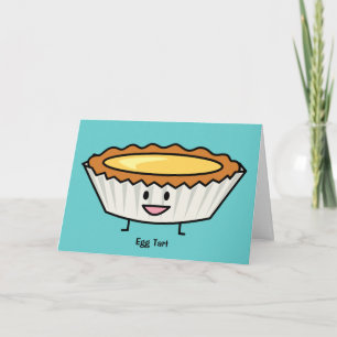 Carte De Remerciements Happy Egg Tart Custard crust Chinese dessert
