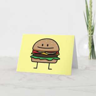 Carte De Remerciements Happy Hamburger