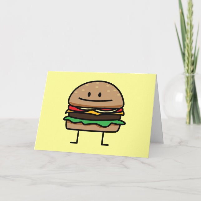 Carte De Remerciements Happy Hamburger (Devant)