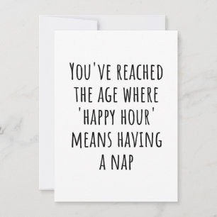 Carte De Remerciements "Happy Hour" Signifie Nap Time - Drôle Retraite