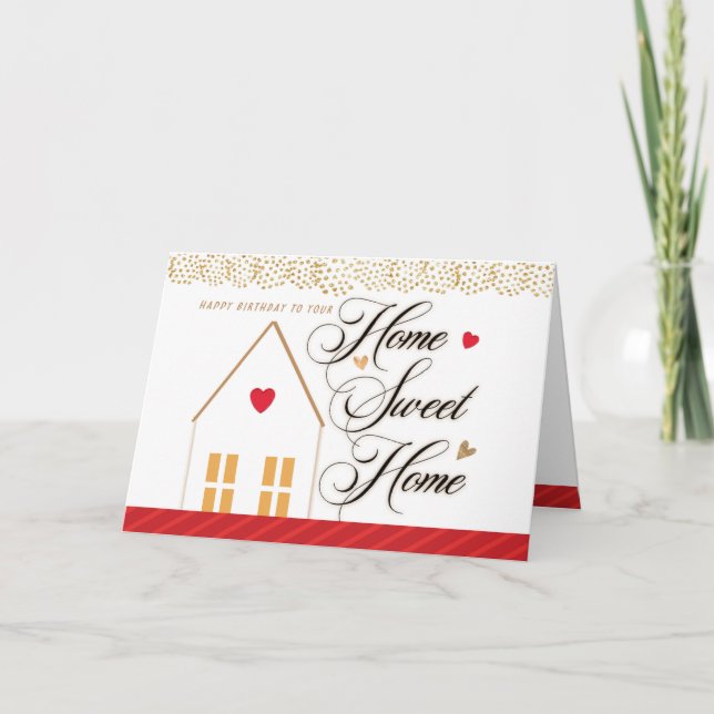 Carte De Remerciements Happy House Birthday (Devant)