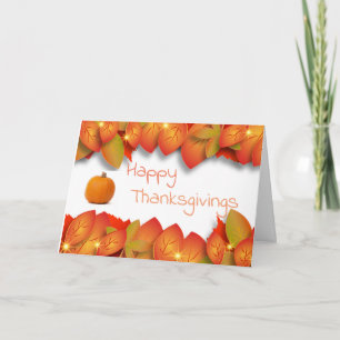 Carte De Remerciements Happy Thanksgiving