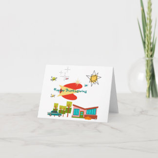 Carte De Remerciements Happy Thanksgiving 