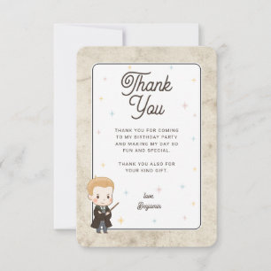 Carte De Remerciements Harry Potter Chibi Draco Malfoy Magicien Anniversa