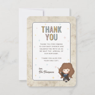 Carte De Remerciements Harry Potter Chibi Hermione Sorcier Baby Shower