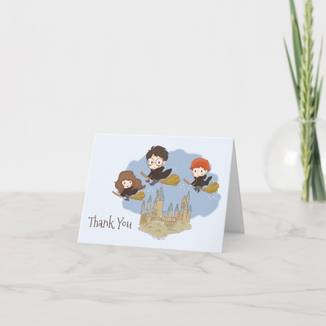 Carte De Remerciements Harry Potter et Hogwarts (Devant)