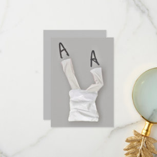 Carte De Remerciements Hausse Face Vers Le Bas Pantalon Humanisme