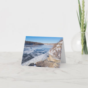 Carte De Remerciements haut des falaises de glace rivière mississippi
