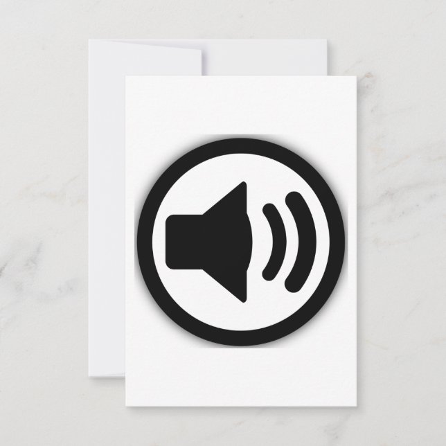 Carte De Remerciements Haut-parleur audio (Devant)