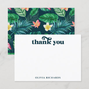 Carte De Remerciements Hawaii Tropical Palm Feuille Luau Fête des mariées