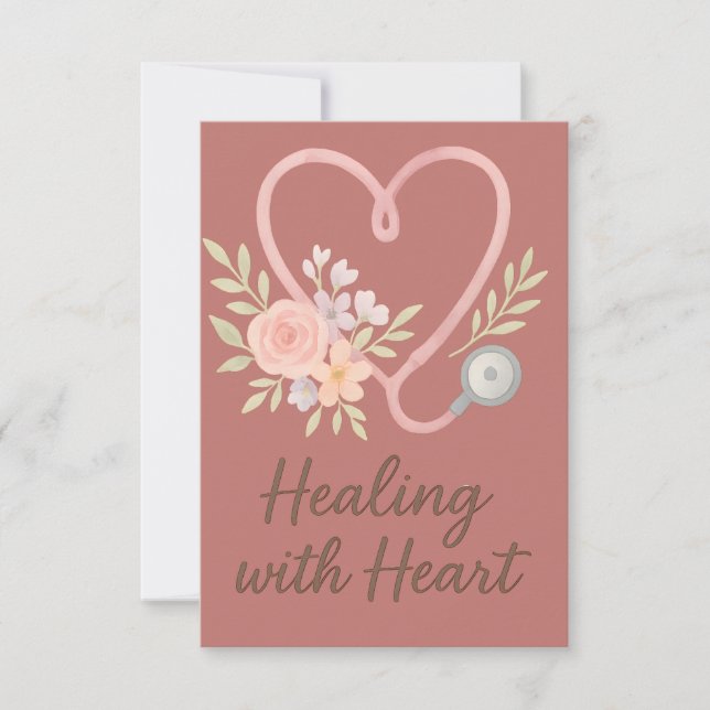 Carte De Remerciements Healing with heart  (Devant)