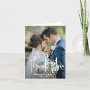 Carte De Remerciements Heather Elegant Minimal Mariage moderne