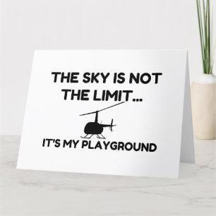 Carte De Remerciements Hélicoptère SKY PLAYGROUND