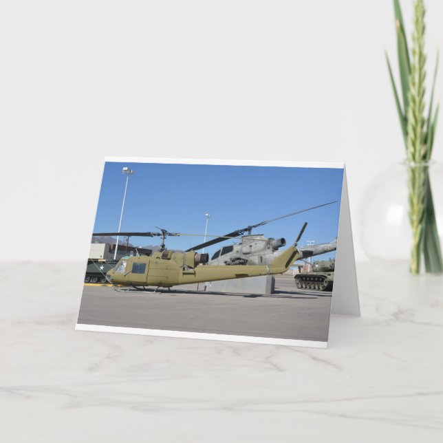 Carte De Remerciements Hélicoptères Huey & Cobra Aéronef Destiny (Devant)