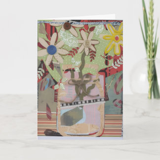 Carte De Remerciements hello.getwell. blank/flowers bouquet paper art des