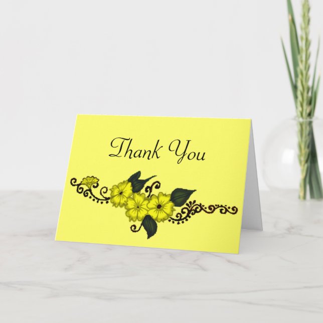 Carte De Remerciements Henna Flower (Devant)
