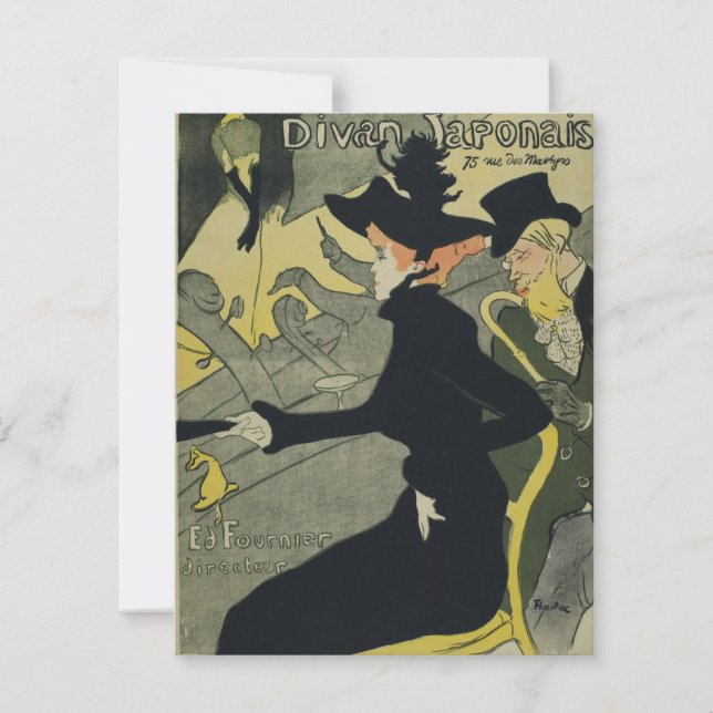 Carte De Remerciements Henri De Toulouse Lautrec - Divan Japonais (Devant)