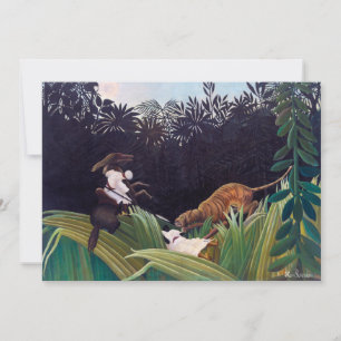 Carte De Remerciements Henri Rousseau - Éclaireurs attaqués par un tigre