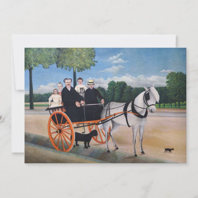 Carte De Remerciements Henri Rousseau - La Carriole du pere Junier (Devant)
