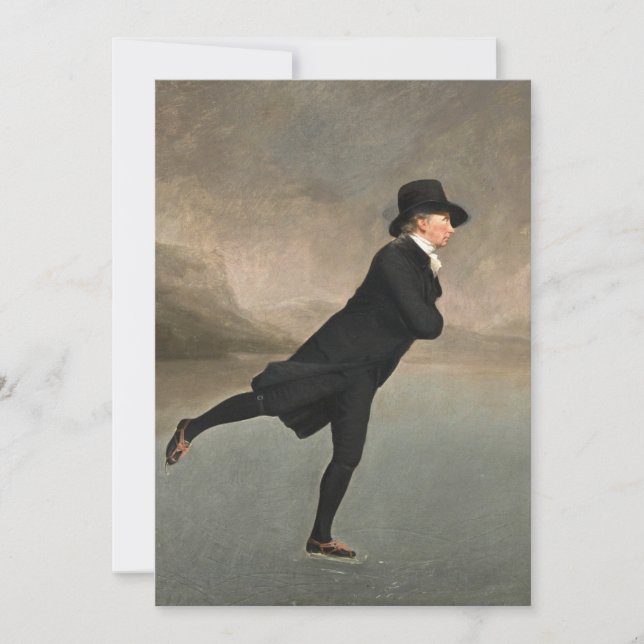 Carte De Remerciements Henry Raeburn - Le ministre du patinage (Devant)