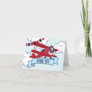 Carte De Remerciements Heure Vol avion Anniversaire