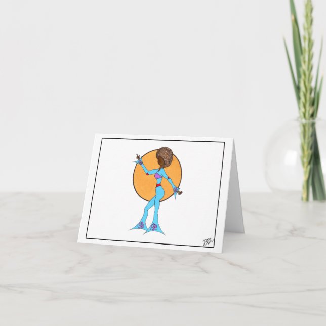 Carte De Remerciements HEUREUSE DANSE Blank (Devant)