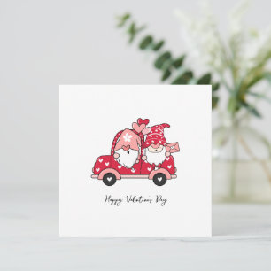 Carte De Remerciements Heureuse Sainte-Valentin moderne rouge personnalis
