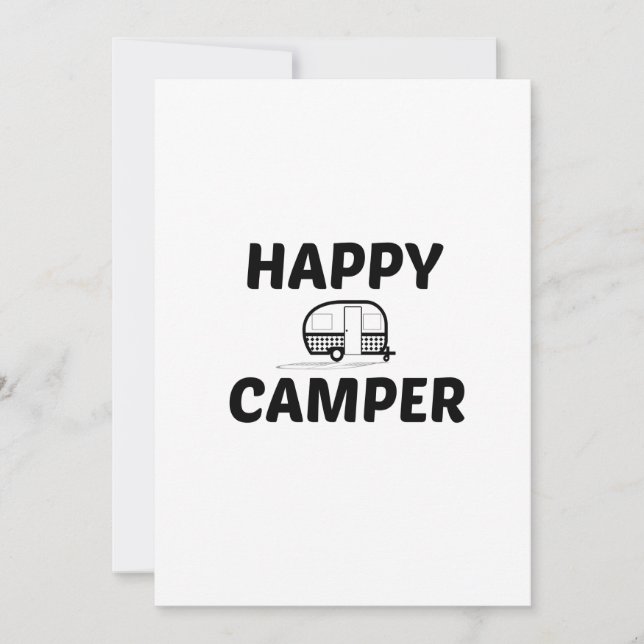 CARTE DE REMERCIEMENTS HEUREUX CAMPER (Devant)