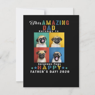Carte De Remerciements Heureux Papa Fête des pères Appartient À De Magnif