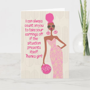 Carte De Remerciements Hey Gurl Hey - Je peux toujours compter sur vous..