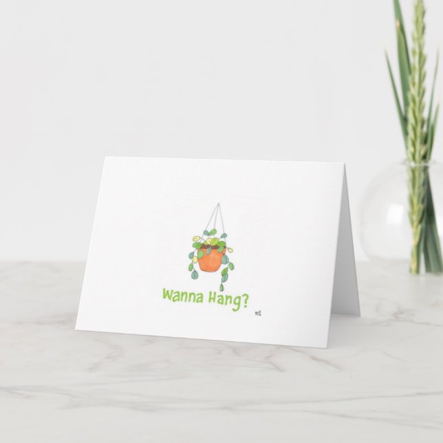 Carte De Remerciements Hi - Plante Wanna Hang 2 Card (Devant)