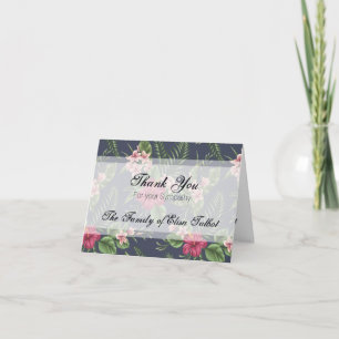 Carte De Remerciements Hibiscus Sympathy